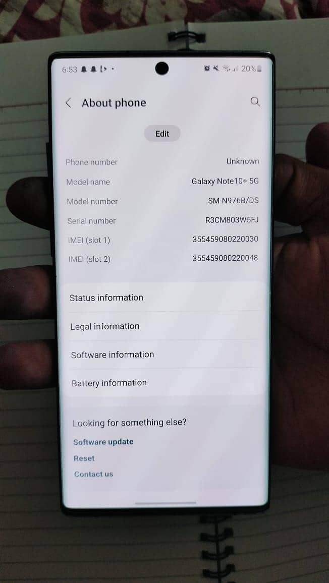 Samsung note 10 plus 0