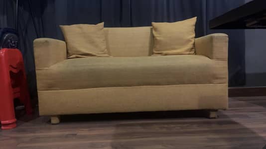 2 Seater Sofa Mustard Colour