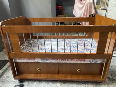 Pure Wooden Baby Cot