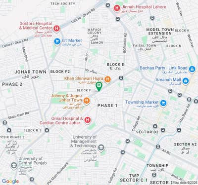 Affordable Commercial Plot Of 1 Kanal Is Available For rent1 Kanal commercial plot for Rent in johar town 1 Civic Center Mian Plaza Near LDA Plaza 150 feet