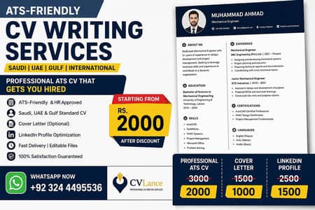 Professional CV / Resume Writing for UAE & Saudi Jobs