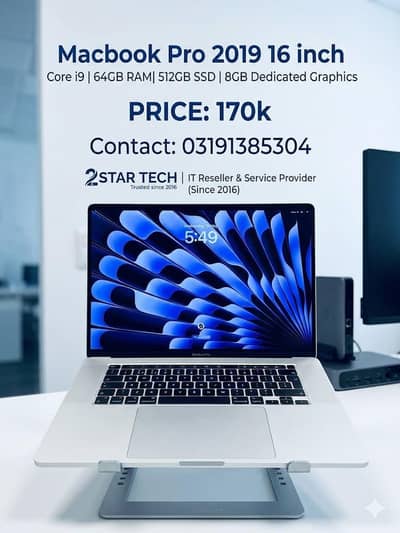 Macbook Pro 2019 16-inch 64Gb Ram