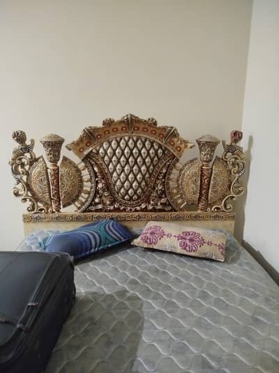 Bed with side tables, Showcase and dressing.