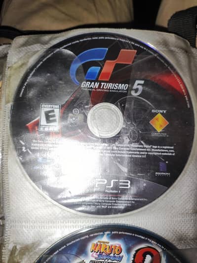 Playstation 3 genuine games. Gran Turismo 5 and Naruto Shippuden 2