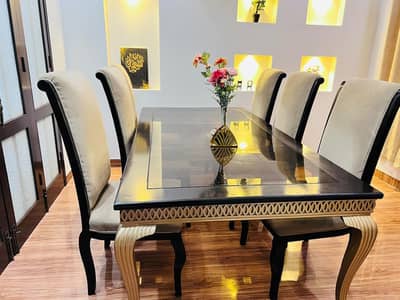 6 seater luxury dining table