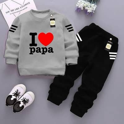 Kids tracksuit i love papa print 1-12 years