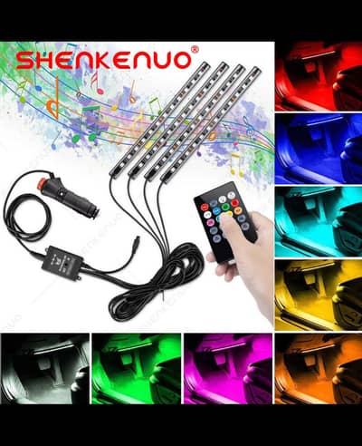 Interior Atmosphere Light With Remote/Plug & Play Multi Color Romantic