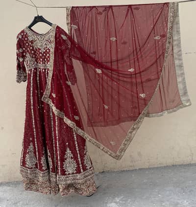 Double Layers Beautiful Bridal Walima Maxi Dress for Sale