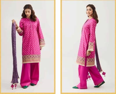 3 Piece Unstitched Lawn Suit - New With tag - premium Quality
