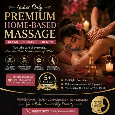 Home-Based Only For Female Ladies Premium Massage Spa Services