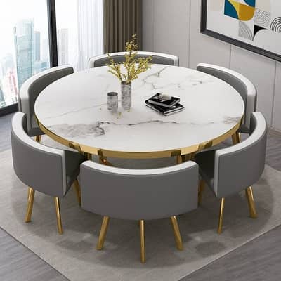 Luxury Chairs | Modern 6 Seater Dining Table Set |Dining Chairs|Fsd