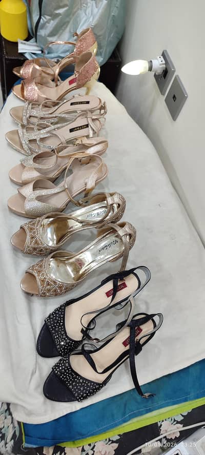 once or twice used fancy high heels sandals for sale. Negotiable