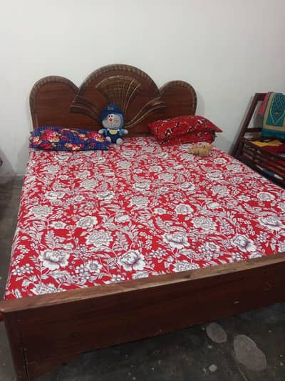 Double bed with mattress