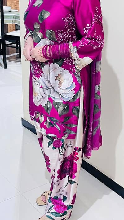 3 piece stitched dress