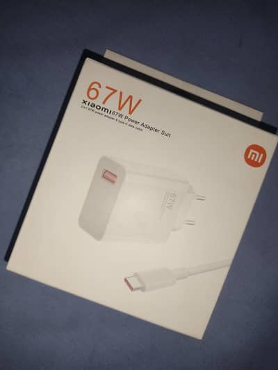 Xiaomi 67W Power Adapter And chargeing cable turbo charger
