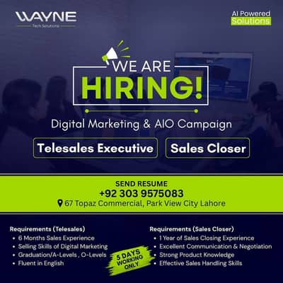 Sales Closer - Digital Marketing Campaign (USA)
