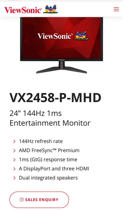 View sonic 144z 1ms monitor