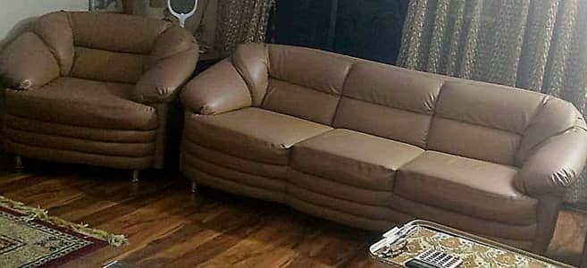 6 seater rexine sofa set