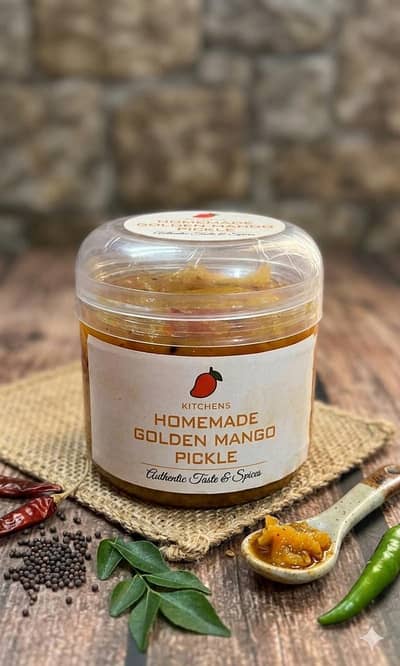 Homemade Golden Mango Pickles (سنہری آم کا اچار) گاؤں کا ذائقہ