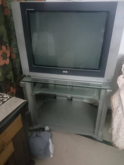 LG Flatron Tv with Trolley