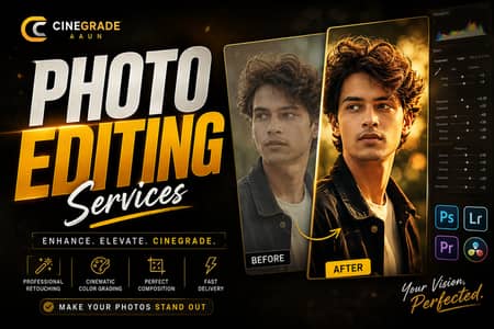 Cinematic Wedding & Portrait Photo Editing Services