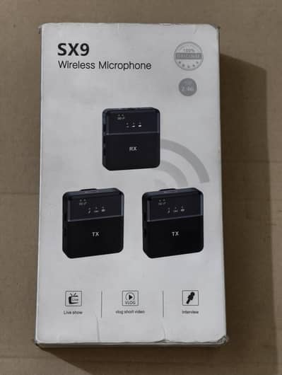 SX9 Wireless Microphone - Dual Transmitters + 1 Receiver