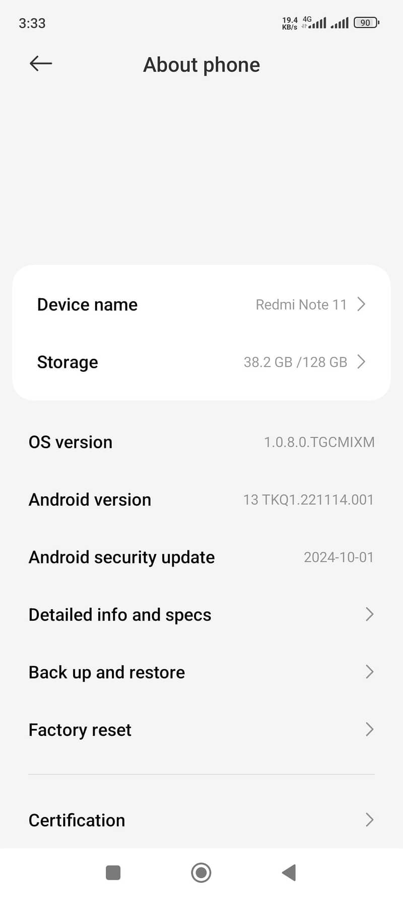 Redmi note 11 4+2/64 8