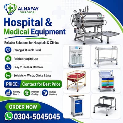 Hospital Furniture, Medical Equipment, crash cart, Trolley, baby cot