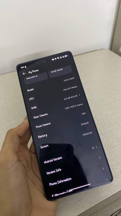 INFINIX NOTE 40 8+8 256GB WITH BOX AND ALL ACCESSORIES