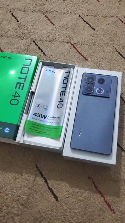 infinix note 40 mint condition box charger all ok