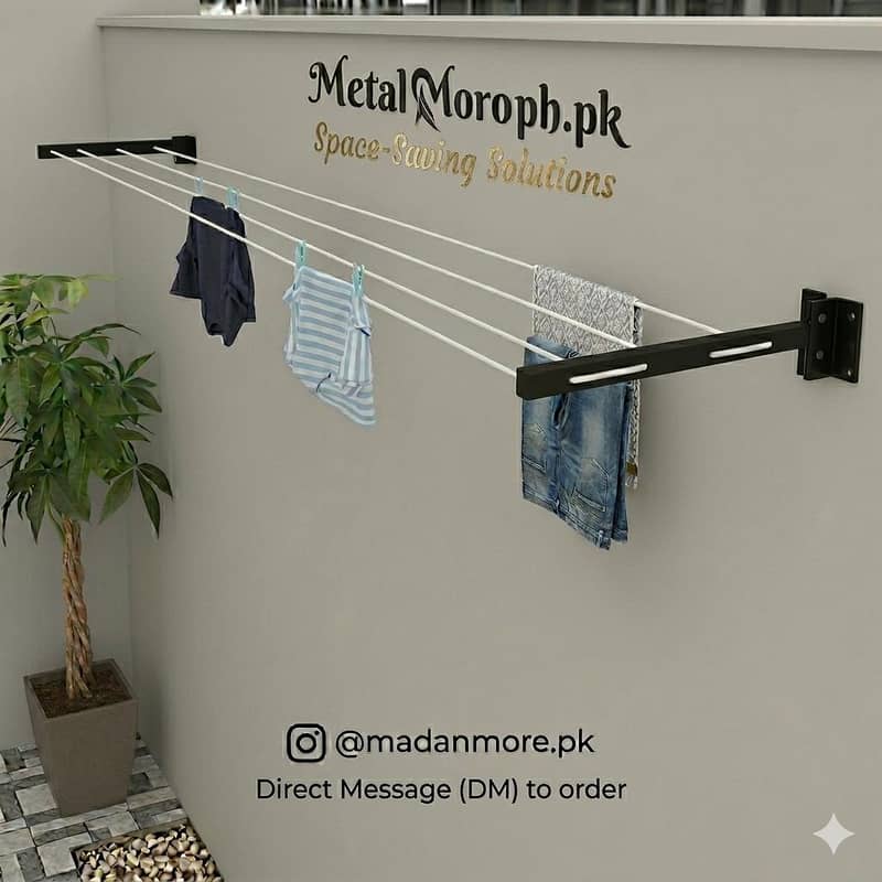 Wall mount cloth drying stand 0