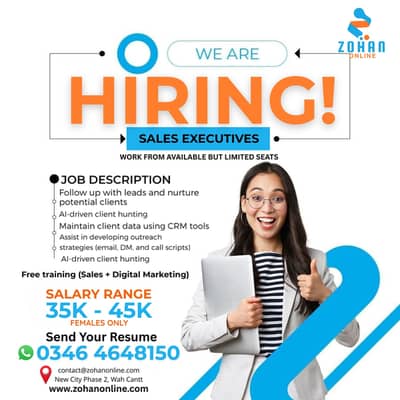 Hiring Females for video presenter & Sales