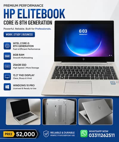HP EliteBook Core i5 8th Generation