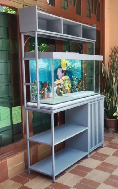 Iron and wood Aquarium New