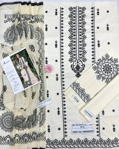 Anella's Summer Lawn 3 Pcs Embroidered Shirt Dupatta