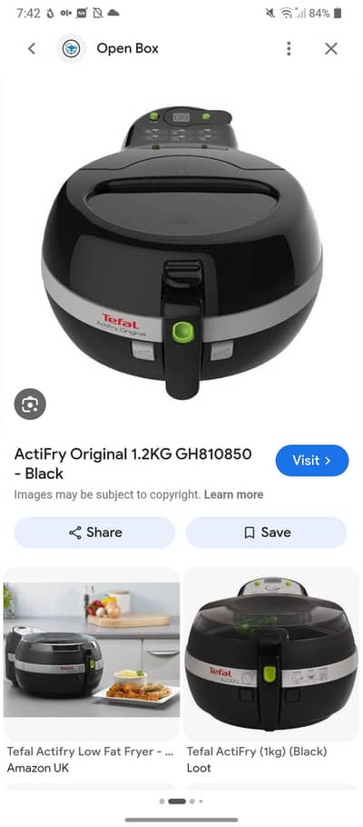 tefal actifry frier fryer