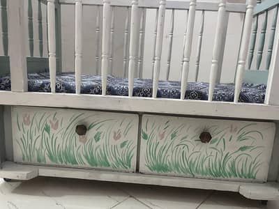 Mazboot Wooden Baby Cot with Storage Drawers – Urgent Sale