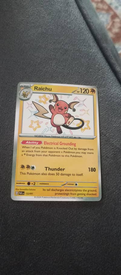 Raichu Pokemon card