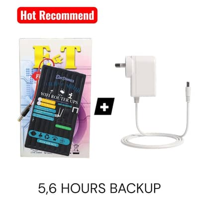 wifi router power ban+k adopter  4,5    hours battery backup 12v