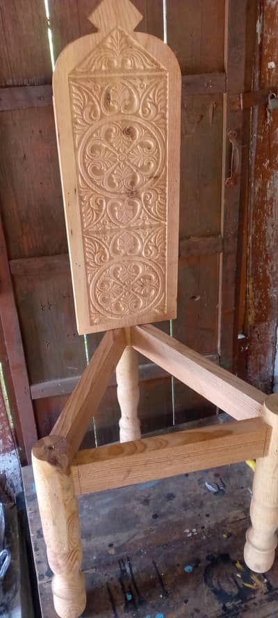 Improvised wooden chair