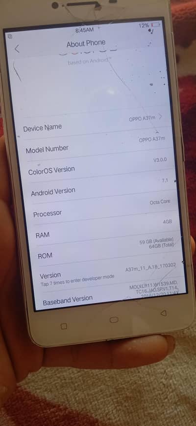 OPPO A37 (4GB / 64GB) – For Sale ​Condition: All OK & Perfect Working.