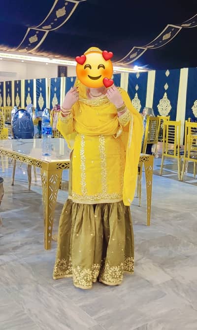 Mehndi dress, gharara for mehndi function
