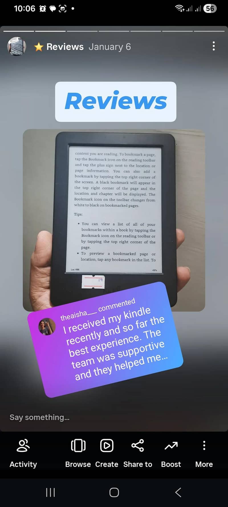 Amazon Book Reader Kindle Paperwhite E-reader tablet 12th Generation 2
