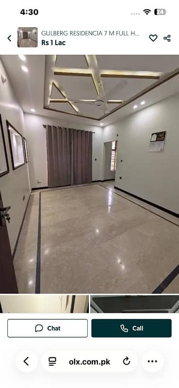 In Gulberg Residencia Upper Portion For Rent Sized 10 Marla