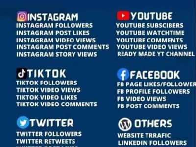 all social services available for every social app