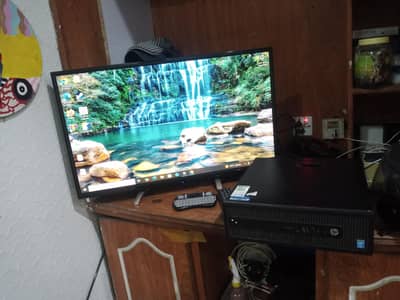 CPU PC core I 5 4 8ram 256ssd  gen LED 32 inches