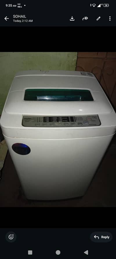 HAIER AUTOMATIC WASHING MACHINE