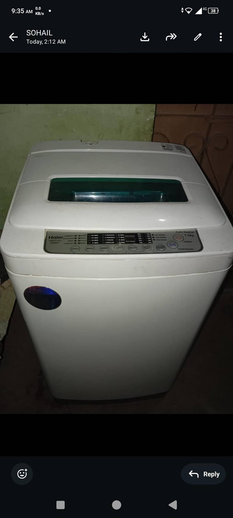 HAIER AUTOMATIC WASHING MACHINE 0