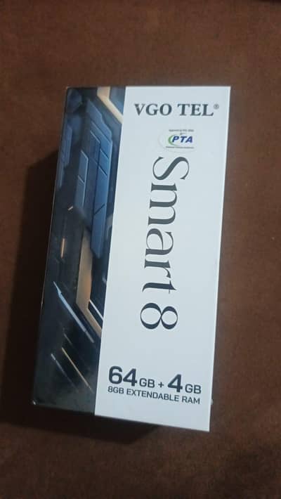 vegotel samrt 8 sale 4+64 mobile with box no use
