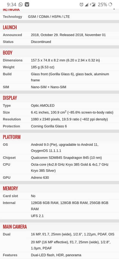 10gb + 256 gb good condition mobile with snapdragon processer.